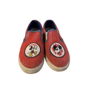 👗 2/$30 👗 Vintage Red Canvas Mickey Mouse Shoes sz 3